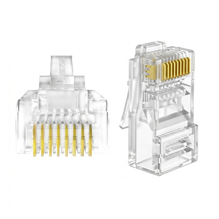 Hikvision DS-1M6UA-30U-100 Cat6 Unshielded RJ45 Plugs 100 Pack Box