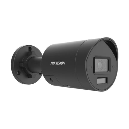 Side profile of the HIKVISION DS-2CD2066G2H-I2U/SL IP67 outdoor security camera mounted on its integrated 3-axis mounting bracket.