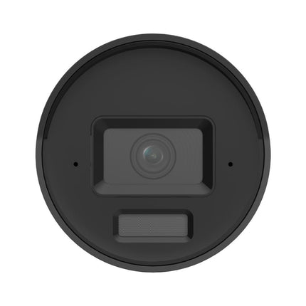 Side profile of Hikvision DS-2CD2086G2H-I2U-SL mounted outdoors highlighting its IP67 metal construction and mounting bracket.