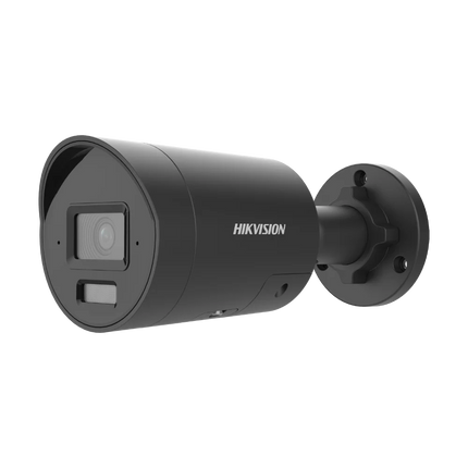 Black Hikvision DS-2CD2086G2H-I2U/SL 8MP bullet camera for six-camera CCTV kit