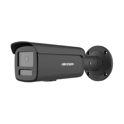 Hikvision DS-2CD2T66G2H-2I black 6MP DarkFighter fixed bullet network IP camera front angle view