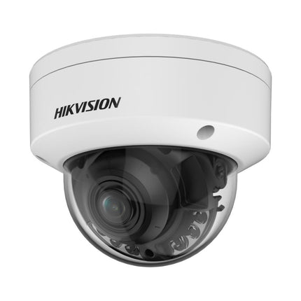 Hikvision DS-2CD3766G2HT-LIZSU vandal-resistant IK10 dome camera installed on a commercial facility ceiling.