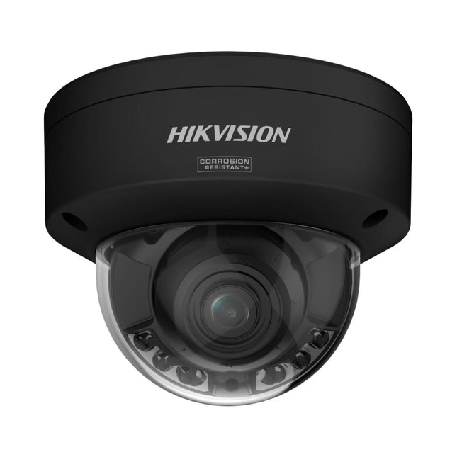 Hikvision DS-2CD3766G2HT-LIZSUY anti-corrosion motorized dome security camera with a dark tinted glass dome cover.