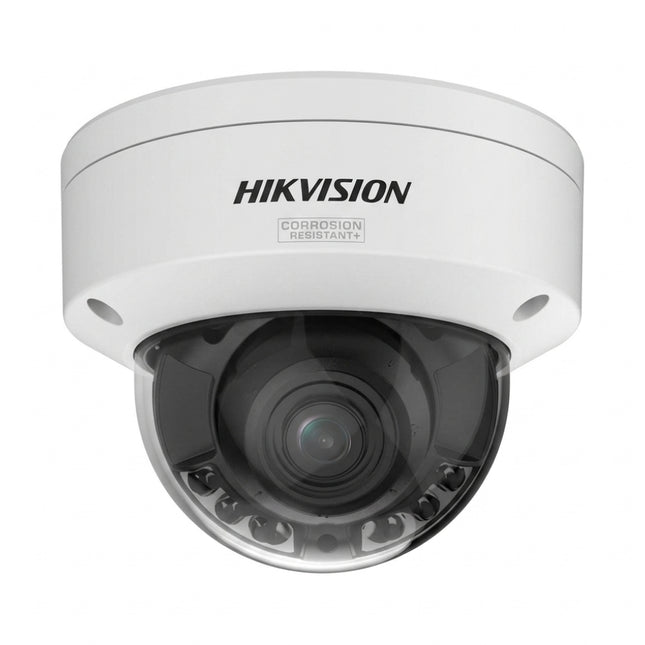 Hikvision DS-2CD37C7G3T-LIZSU/Y 12MP Smart Hybrid Light motorized varifocal dome camera front view.