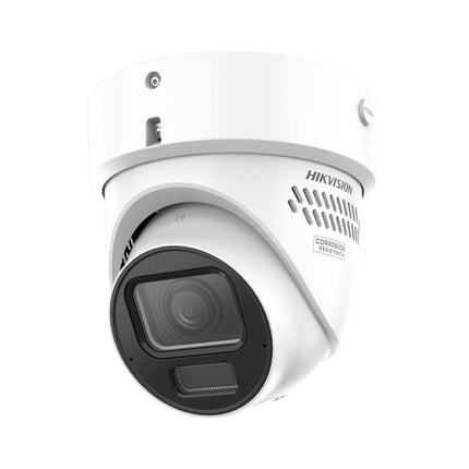 Hikvision DS-2CD3H167G3-LIZSUY/SL 16MP Smart Hybrid Light motorized varifocal turret network camera front view.