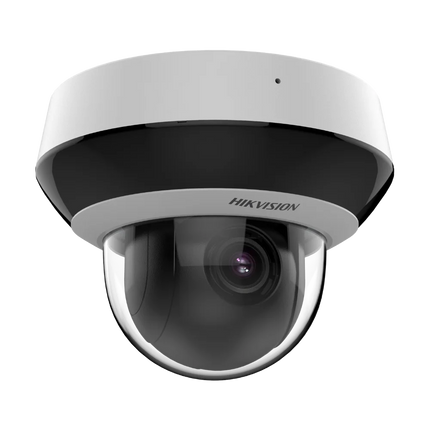 Hikvision DS-2DE2A404IWG1-E/W 4MP Wi-Fi Value Series mini PTZ — front view showing 2.8-12mm motorised 4× zoom lens, 20m smart IR ring, integrated 2.4 GHz Wi-Fi antenna and AcuSense AI engine, IP66/IK10 weather-rated