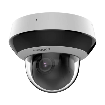 Hikvision Value Series DS-2DE2A404IWG1-E/W Wi-Fi mini PTZ installed on an Australian apartment balcony — compact 560g chassis with integrated 2.4 GHz Wi-Fi and built-in two-way audio, ideal for rental and heritage installs where running Cat 6 isn't practical