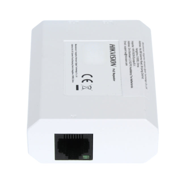 Hikvision DS-3E0103DP-E/R industrial power supply mounted on DIN rail in network cabinet