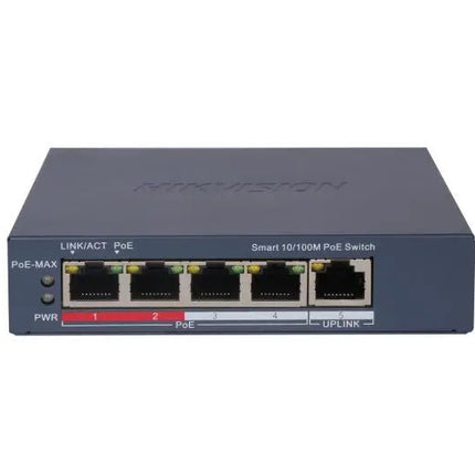 Hikvision DS-3E1105P-EI 4 port smart PoE switch for CCTV systems