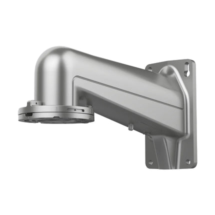 Hikvision DS-4603ZJ-PA platinum grey aluminum alloy wall mount bracket for PTZ cameras viewed from the front.