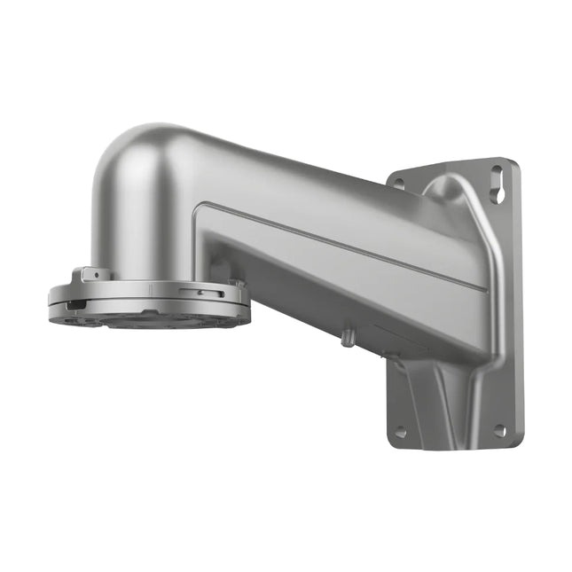 Hikvision DS-4603ZJ-PA platinum grey aluminum alloy wall mount bracket for PTZ cameras viewed from the front.