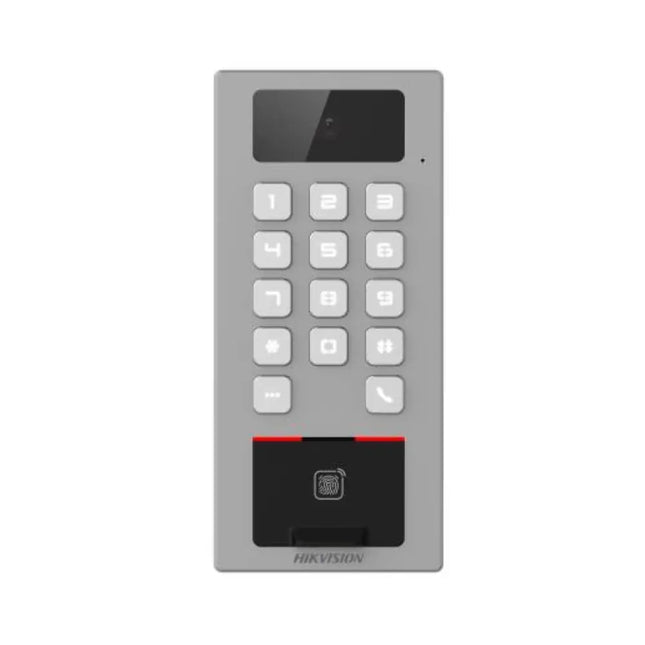 Hikvision DS-K1T502DBFWX-CE1 outdoor fingerprint and card access control terminal with built-in 2MP camera