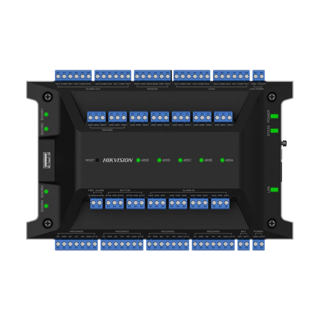 Hikvision DS-K2704X(P) enterprise access controller with backup battery support for commercial access control systems