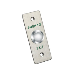 Front view of Hikvision DS-K7P02 stainless steel exit button