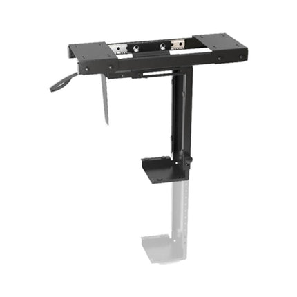 Front perspective view of the premium Hikvision DS-KABD8003-RS1/S brushed stainless steel 1-module protective rain shield for outdoor surface-mount modular door stations.