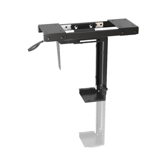 Front perspective view of the premium Hikvision DS-KABD8003-RS1/S brushed stainless steel 1-module protective rain shield for outdoor surface-mount modular door stations.