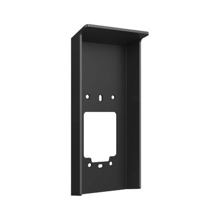 Front perspective of the genuine Hikvision DS-KABV6114-RS protective rain shield, designed to shroud surface-mounted outdoor villa door stations.
