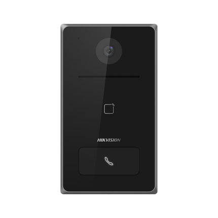 Hikvision DS-KV6133-WME1 2MP IP Villa Door Station front view with camera lens and call button.