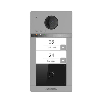 Hikvision DS-KV8213-WME1 2-button aluminium villa door station for dual-occupancy residential or duplex systems