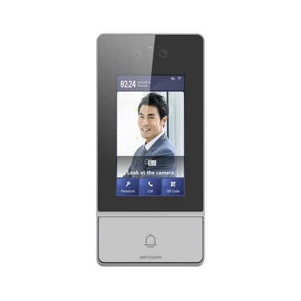 Hikvision DS-KV9503-WBE1 facial recognition IP intercom door station front view