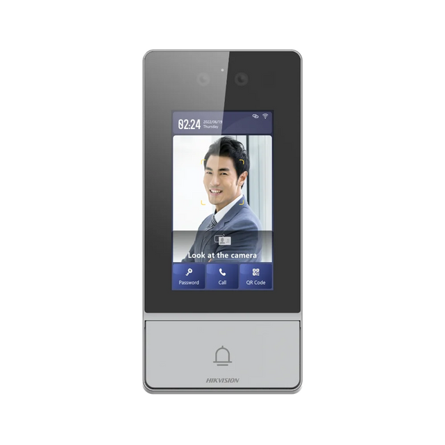 Hikvision DS-KV9503-WBE1 facial recognition IP intercom door station front view