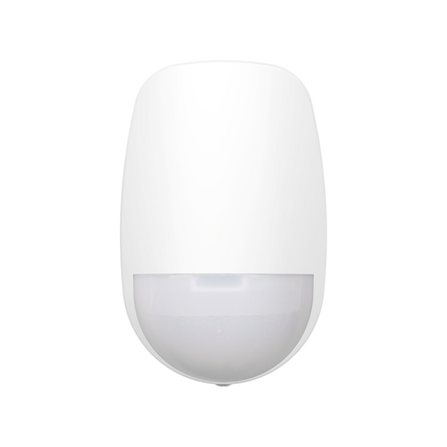 Front view of the Hikvision DS-PDD12P-EG2-WB wireless dual-technology PIR and Microwave detector.
