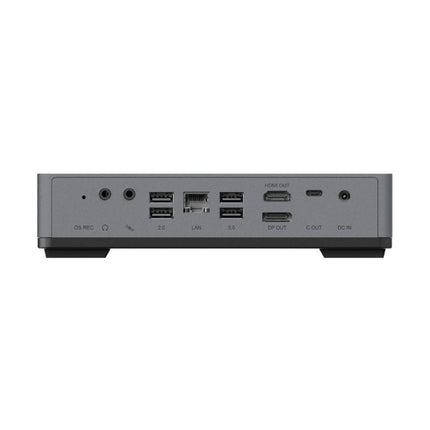 Rear view of Hikvision HikCentral Mini Cube 64 server network ports and connectors