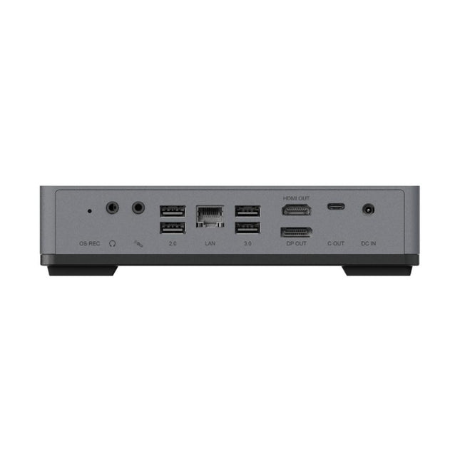 Rear view of Hikvision HikCentral Mini Cube 64 server network ports and connectors