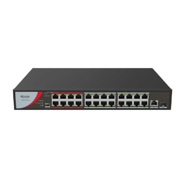 HiLook NS-0326P-230 24-port managed network switch front panel view