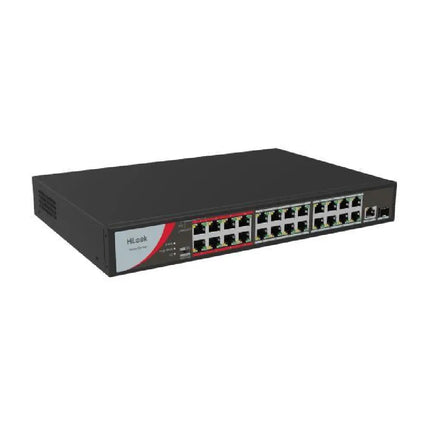 Rear ports and power input interface of the HiLook NS-0326P-230 switch