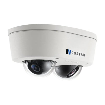 IDIS AV4956DN-28 ConteraIP MicroDome Duo 4MP dual-sensor multi-directional dome network security camera front view.