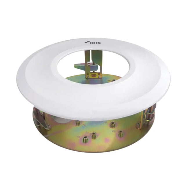 IDIS DA-FM1500 NDAA compliant white ceiling flush mount bracket for recessed dome camera installations in Australia.
