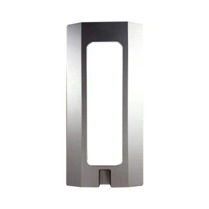 Front view of the IDIS DA-FM2100 silver intercom flush mount housing for seamless wall integration.