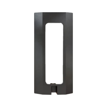 Front view of the premium IDIS DA-FM2100-TITANIUM flush mount bracket in neutral titanium finish.