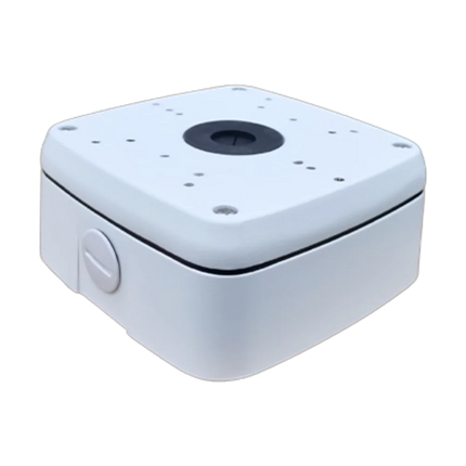 IDIS DA-JB2500 genuine camera junction box, ADC12 die-cast aluminium powder-coated white, fits IDIS Lite Series dome turret and bullet cameras for Australian CCTV installs