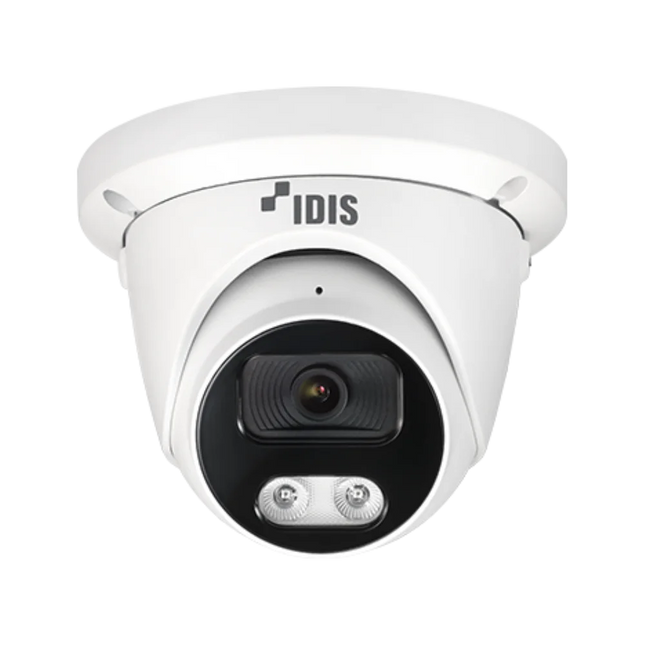 IDIS DC-D2511WER-V2 5MP IR dome camera front view, NDAA and TAA compliant IDIS Lite Series surveillance camera for Australian commercial CCTV