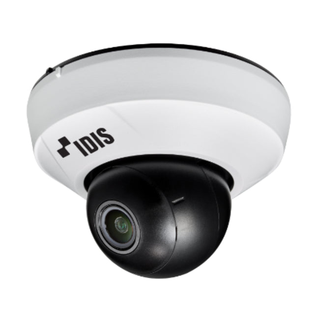 Ceiling-mounted installation layout of an IDIS 2MP indoor dome security camera keeping watch over a modern corporate office interior.