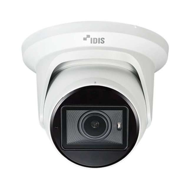 IDIS DC-D4532WERA 5MP network dome camera featuring a motorized varifocal lens and sleek indoor housing for premium commercial properties.
