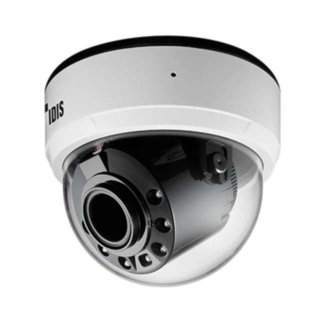 Indoor commercial retail deployment featuring the surface-mounted IDIS DC-D4536RX 5MP dome camera monitoring cash registers.