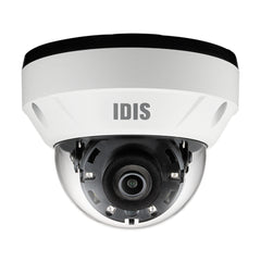 IDIS DC-D4811WRX 8MP 4K UHD vandal-resistant network dome camera featuring an ultra-compact ruggedized chassis and wide-angle fixed optics.