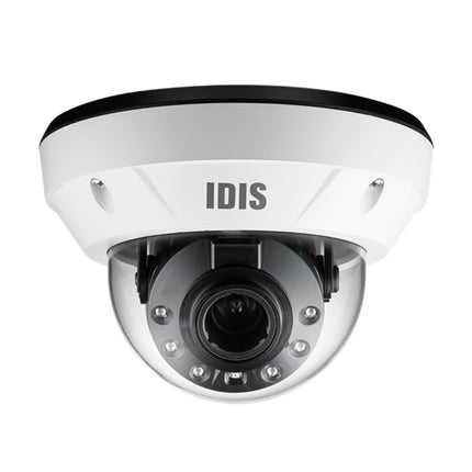 IDIS DC-D4831HRX 8MP 4K UHD vandal-resistant network dome camera featuring an integrated environmental heater shell and precision motorized varifocal optics.