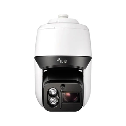 IDIS DC-S6481HRA 4MP AI Speed Dome PTZ security camera front profile showing heavy-duty outdoor housing.