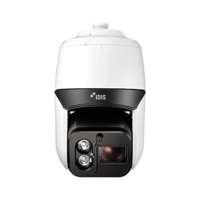 IDIS DC-S6481HRA 4MP AI Speed Dome PTZ security camera front profile showing heavy-duty outdoor housing.