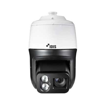 IDIS DC-Y6516WRX 5MP vandal-resistant network IR fisheye security camera showcasing its low-profile panoramic dome design.