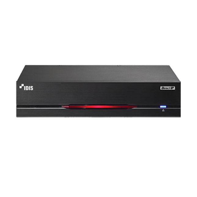 IDIS DV-1304-A standalone 4-channel security AI edge processor box housed in a low-profile matte black metallic desktop chassis.