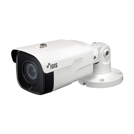 IDIS TC-T5532WRX DirectCX 5MP commercial IR bullet camera front view showcasing rugged housing.