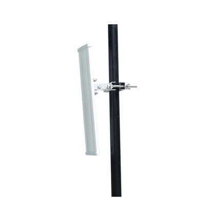 IP-COM ANT16-5G120 5GHz 16dBi dual-polarity sector antenna featuring an outdoor weatherproof elongated white panel design structure.
