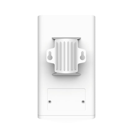 The IP-COM CPE6S 5GHz outdoor CPE securely mounted to an external pole for long-range point-to-point wireless video surveillance transmission.