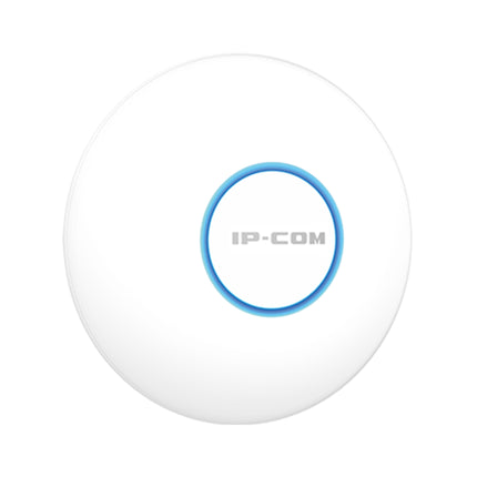 Underside view of the IP-COM Pro-6-Mini access point showing the Gigabit PoE input port and power connection point.