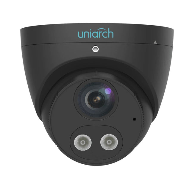 Uniarch 8MP HD Intelligent Light and Audible Warning Fixed Eyeball Network Security Camera, Black, IPC - T1P8 - AF28KC - B - CCTV Guru